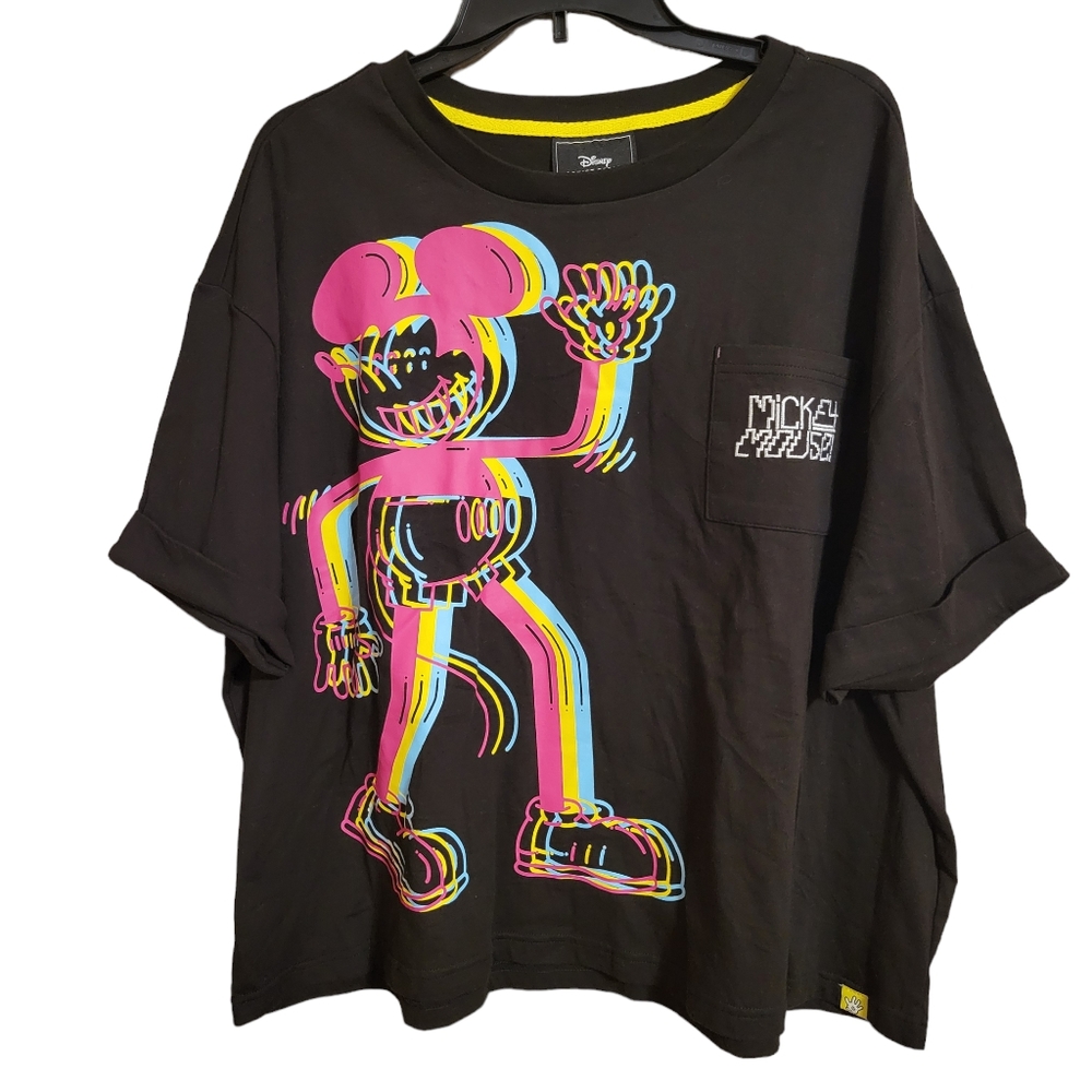 Disney Artist Series Retro Colorful Mickey Mouse Tee